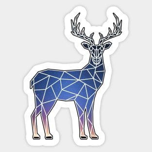 Deer and the night sky Sticker